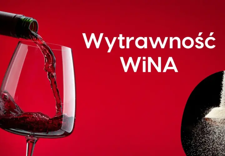 Czerwone wino nalewane do kieliszka i łyżka cukru. Kluczowa jest różnica między winem wytrawnym a półwytrawnym: zawartość cukru.