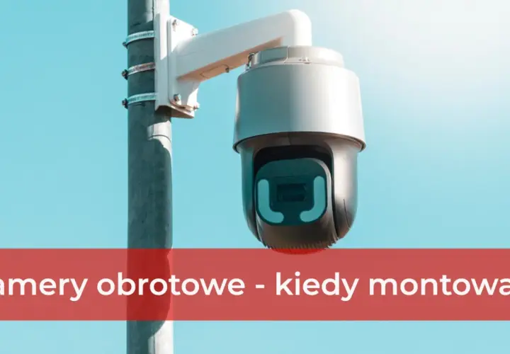 Kamera obrotowa na słupie, idealna jako jaka kamera na działkę. Zapewnia bezpieczeństwo i monitoring.