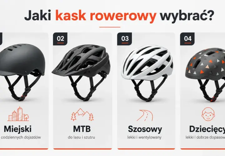 Cztery rodzaje kasków rowerowych: miejski, MTB, szosowy i dziecięcy. Wybierz dobry kask rowerowy dla siebie!