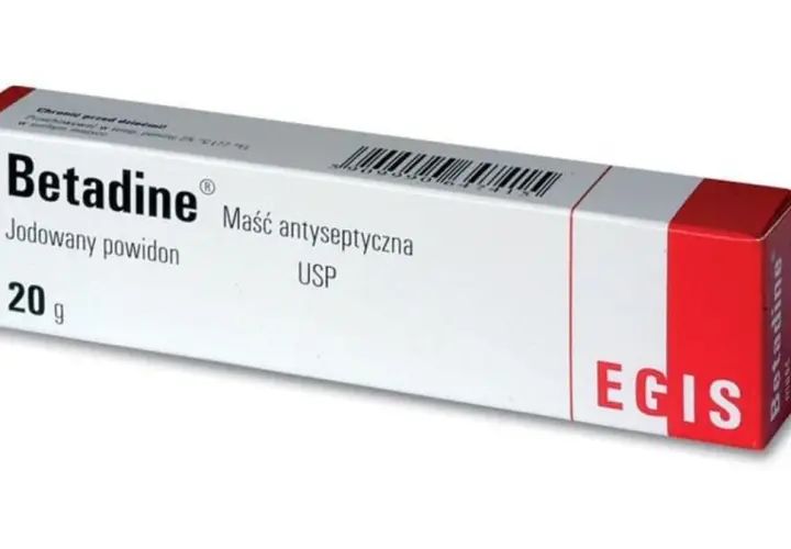 Opakowanie maści Betadine, jodowany powidon, 20g. Antyseptyczna maść do pielęgnacji ran.