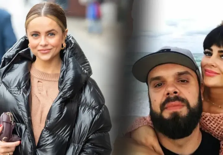 Gabi Drzewiecka z partnerem na zdjęciu. Ona w czarnej, puchowej kurtce, on w czapce z daszkiem.