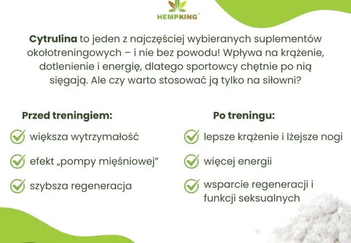 Cytrulina przed czy po treningu? Maksymalizuj pompę i wydajność!