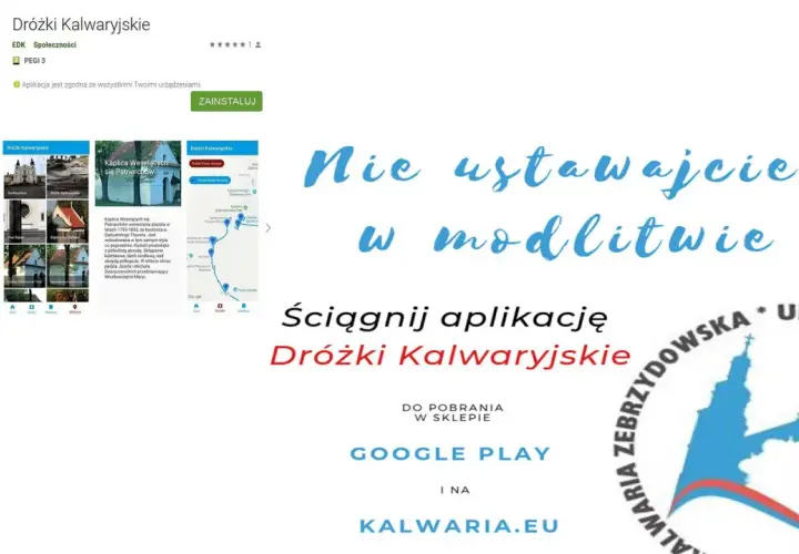 Odkryj **Kalwaria Zebrzydowska trasa** z aplikacją mobilną. Poznaj Sanktuarium, kaplice i zabytki. Pobierz już dziś!