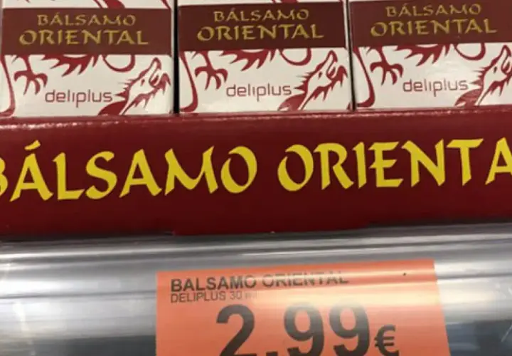 Cajas de bálsamo oriental Deliplus en Mercadona, con dragones rojos y dorados. Precio de 2.99€.