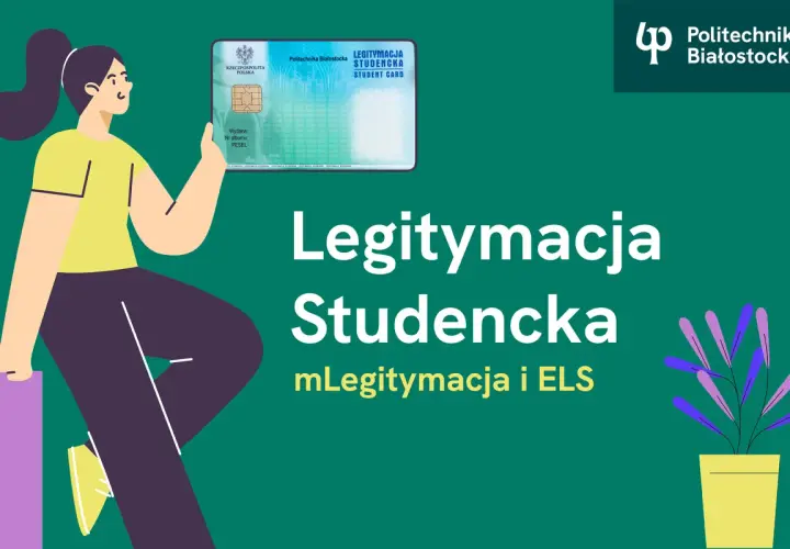 Dziewczyna trzyma legitymację studencką Politechniki Białostockiej. To Twoja mLegitymacja i ELS!