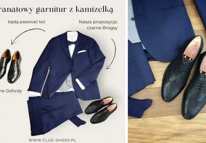 Granatowy garnitur na wesele: Jakie buty wybrać? [Poradnik]