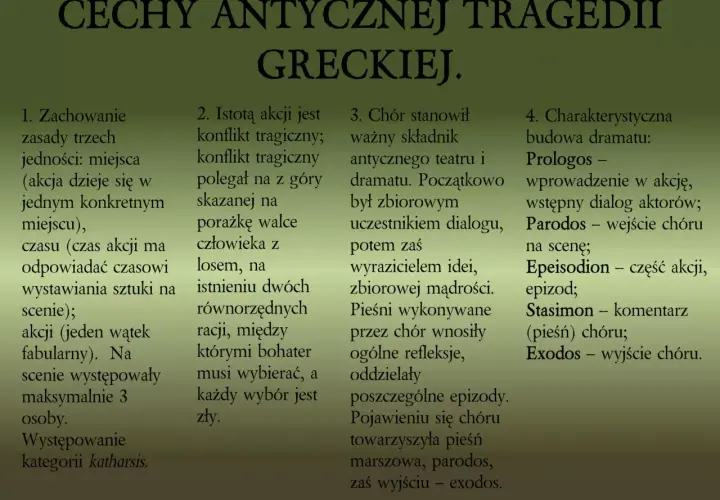 Cechy tragedii antycznej: Od Dionizosa do katharsis. Wszystko jasne!