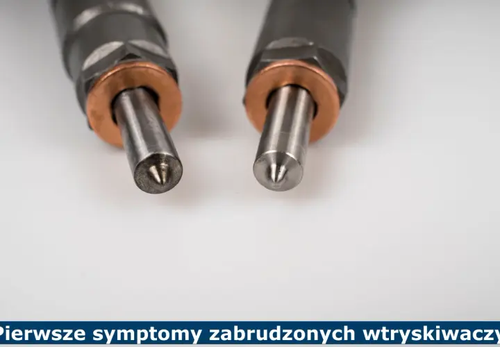 Dwa wtryskiwacze diesla, jeden lekko zużyty. Zwróć uwagę na uszkodzone wtryski objawy, by uniknąć problemów z silnikiem.