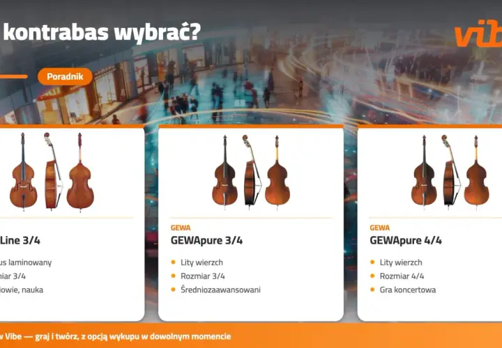 Kontrabasy GEWA: Basic Line 3/4, GEWApure 3/4, GEWApure 4/4. Zastanawiasz się, ile strun ma kontrabas? Zazwyczaj 4.