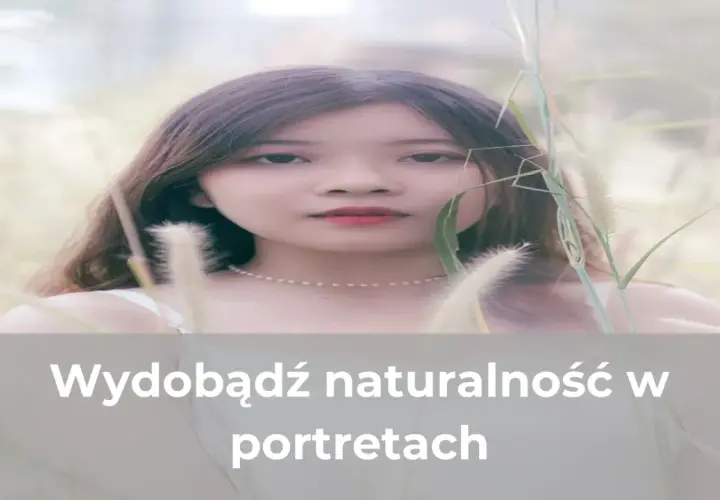 Portret młodej kobiety w otoczeniu trawy. Jej spojrzenie jest bezpośrednie, a na szyi ma delikatny naszyjnik. To piękne zdjecia ludzi.