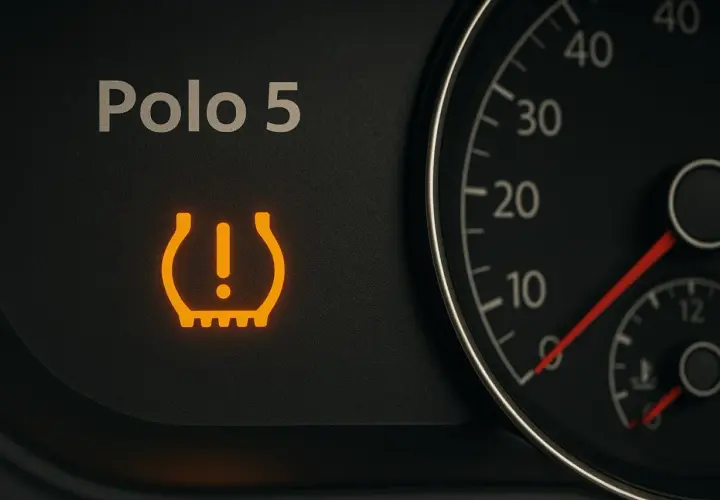 Voyant de pression des pneus allumé sur une Polo 5. Il faut vérifier et enlever voyant pression pneu.