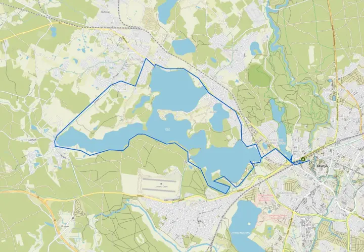 Trasa spacerowa wokół Jeziora Ukiel i Dajtkowskiego, idealna na wycieczkę gdzie na spacer okolice Olsztyna.