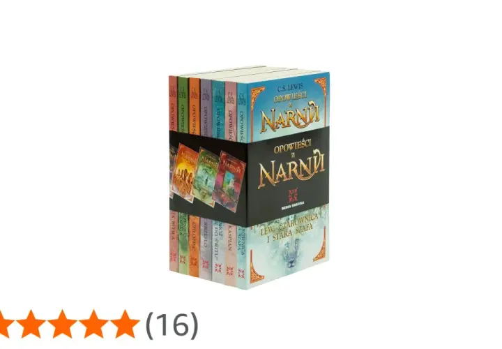 Zestaw książek "Opowieści z Narnii" C.S. Lewisa, zapraszający do magicznego świata pełnego przygód i niezwykłych stworzeń.
