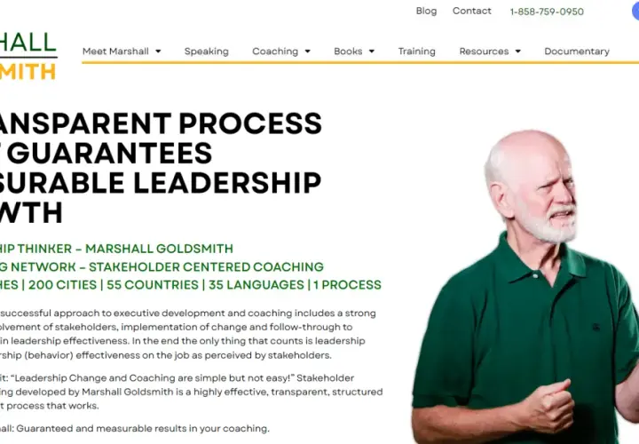 Marshall Goldsmith, a leader in life coaching niches, offers a transparent process for measurable leadership growth.