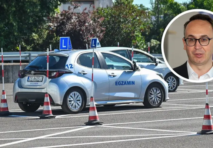 Egzamin na prawo jazdy w świetle nowych przepisów. Samochody z literą "L" na placu manewrowym.
