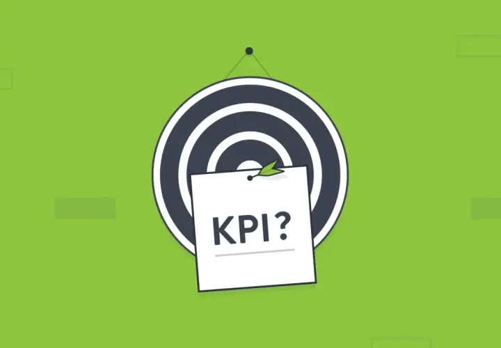 Bersaglio con foglietto "KPI?", che suggerisce la misurazione della frequenza relativa dei successi.