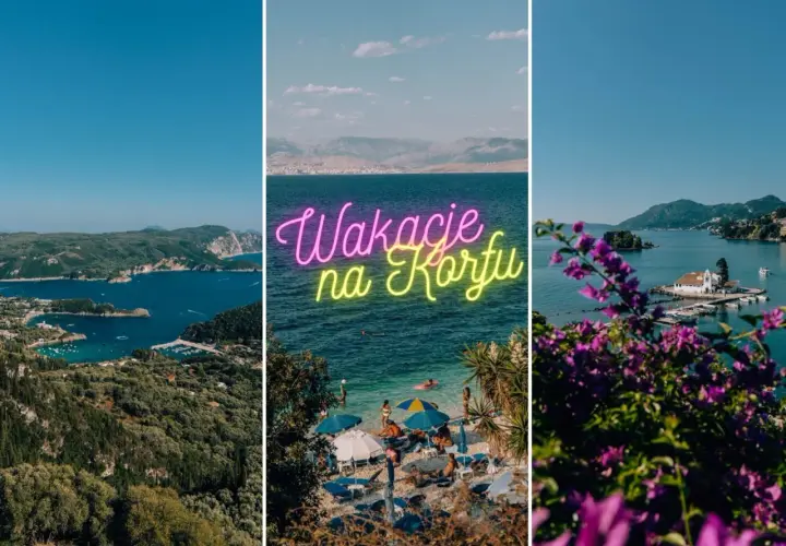Malownicze zatoczki, plaże i klasztor na wysepce – idealne wakacje na Korfu.