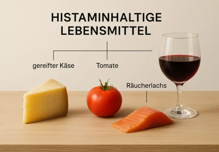 Queso curado, tomate, salmón ahumado y vino tinto son ejemplos de alimentos con histamina.