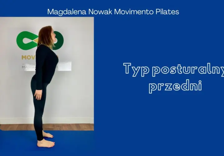 Kobieta prezentuje typ posturalny przedni, co może być częścią testu Matthiasa.