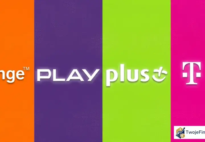 Pomarańczowy, fioletowy, zielony i różowy pas z logo Orange, Play, Plus i T-Mobile. Kto ma najlepszy zasięg w Polsce?