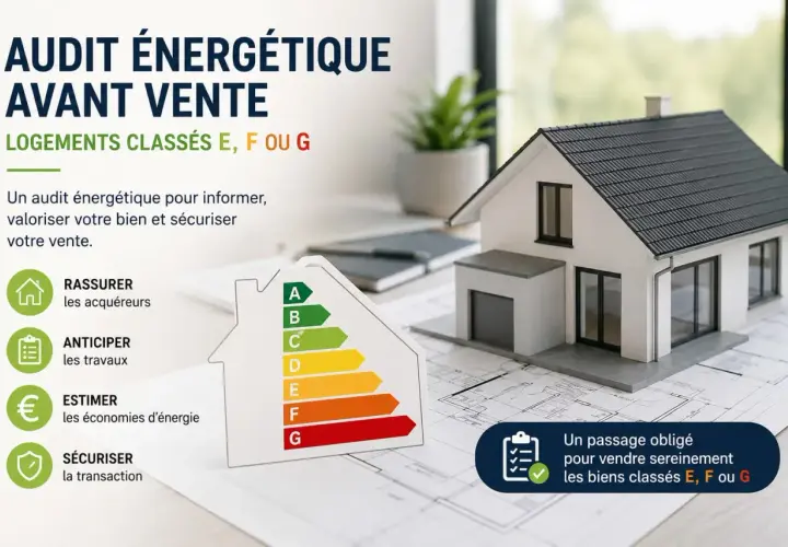 Audit énergétique avant vente : rassurez, anticipez, estimez et sécurisez la transaction de votre logement classé E, F ou G.