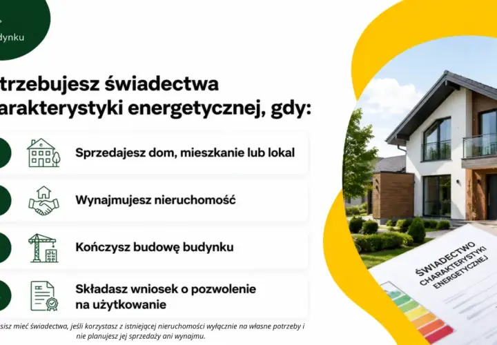 Potrzebujesz świadectwa charakterystyki energetycznej przy sprzedaży, wynajmie, zakończeniu budowy lub pozwoleniu na użytkowanie. Dokument ten jest kluczowy dla nowoczesnych budynków.