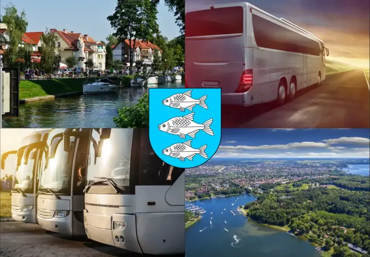 Autobusy Giżycko Olsztyn – sprawdź cenę i podróżuj wygodnie. Widok na malownicze jeziora i miasta.