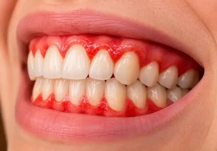 Gengive rosse e gonfie attorno ai denti bianchi. Scopri cosa fare per gengive infiammate e ritrovare un sorriso sano.