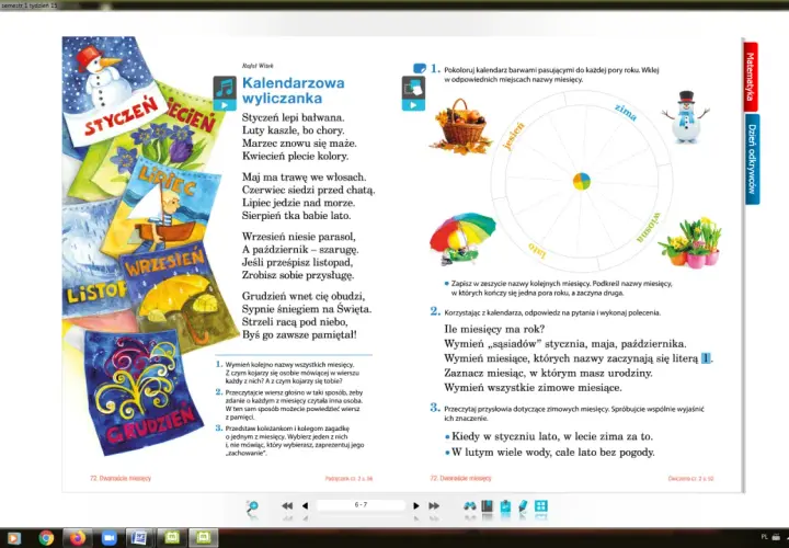 Kalendarzowa wyliczanka wiersz - odkryj magiczny świat miesięcy
