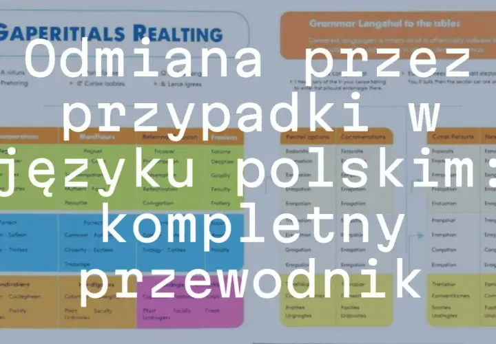 Odmiana przez przypadki w języku polskim: kompletny przewodnik. Akronim "GAP" jest kluczowy.