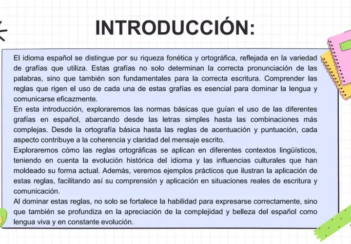 Introducción a la ortografía del español, explorando las reglas de las palabras con be y su correcta escritura.