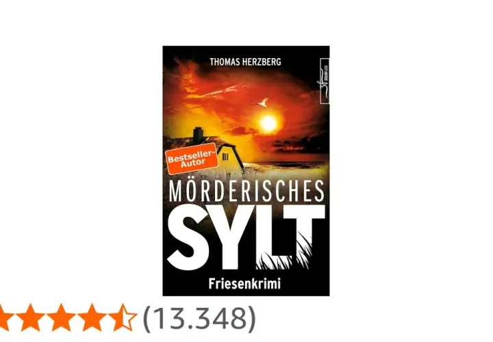 Buchcover "Mörderisches Sylt" von Thomas Herzberg. Hannah Lambert ermittelt in diesem Friesenkrimi auf der Insel.
