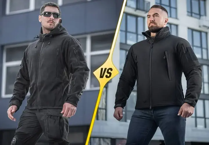 Mężczyźni w kurtkach softshell. Dowiedz się, softshell na jakie temperatury sprawdzi się najlepiej w chłodne dni.