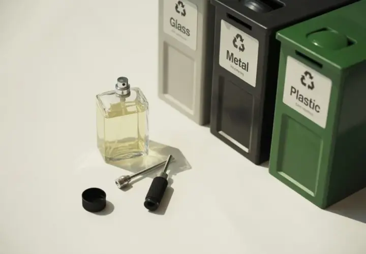 Jak wyrzucić butelkę po perfumach? Segregacja krok po kroku