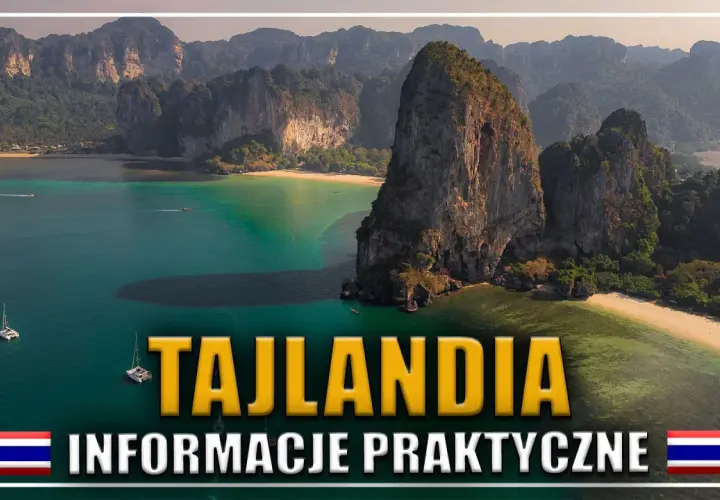 Piękne krajobrazy Tajlandii, turkusowa woda, łodzie i góry. Czy w Tajlandii jest bezpiecznie? Praktyczne informacje dla podróżujących.