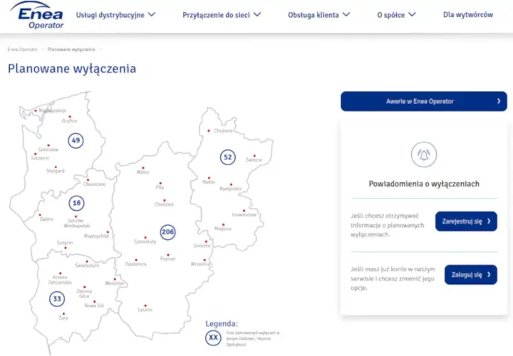Gdzie jest prąd? Sprawdź aktualny stan zasilania w swojej okolicy