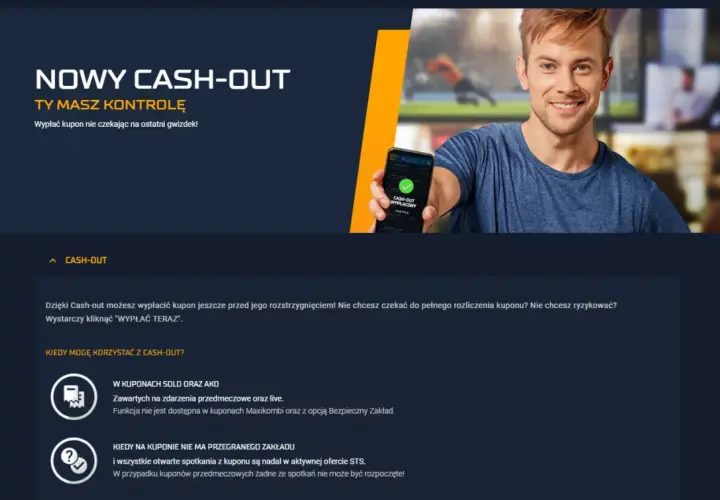 Nowy Cash-out: wypłać kupon przed rozstrzygnięciem. Ty masz kontrolę nad zakładem, nie czekaj na ostatni gwizdek!