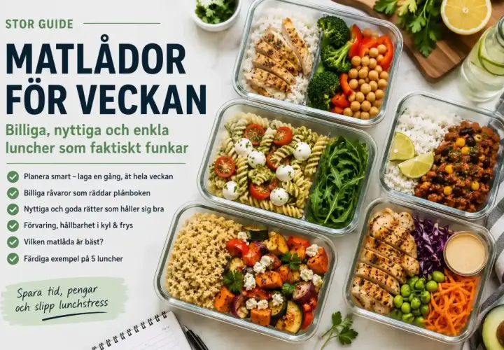 Matlådor för veckan: billiga, nyttiga och enkla luncher. Majs nyttigt i en av dessa färgglada matlådor.