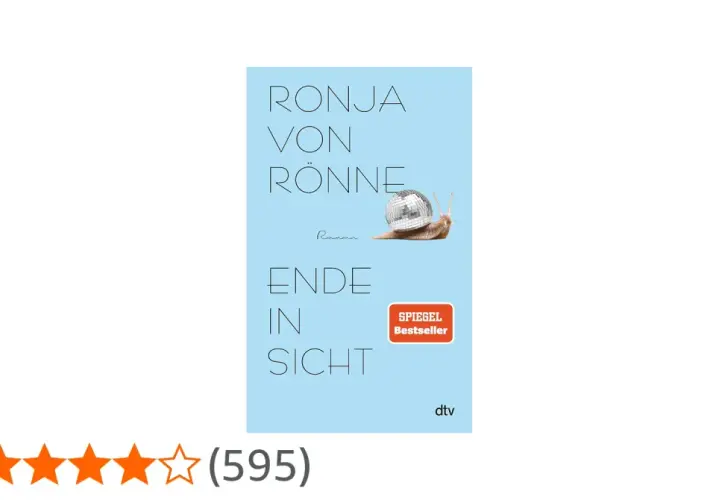 Das Buch "Ende in Sicht" von Ronja von Rönne, ein Roman mit einer Discokugel-Schnecke auf dem Cover.