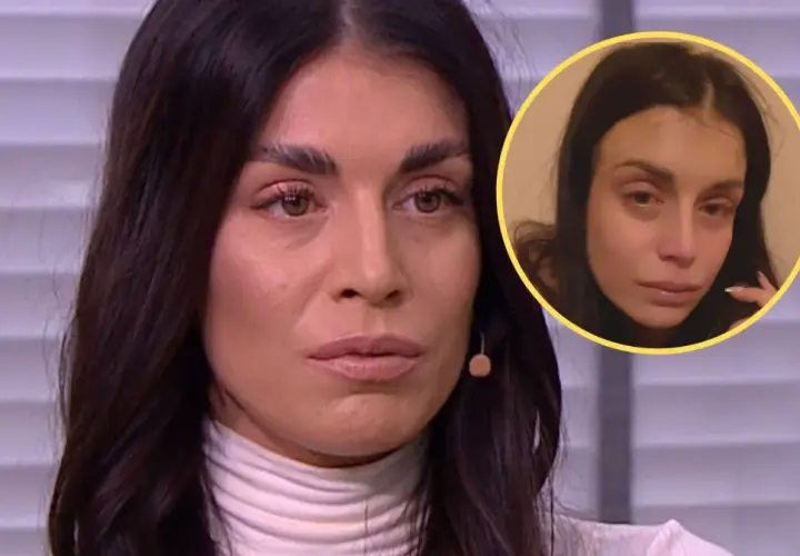 Magdalena Stępień w zbliżeniu, z mniejszym zdjęciem w kółku, gdzie widać jej smutną twarz.