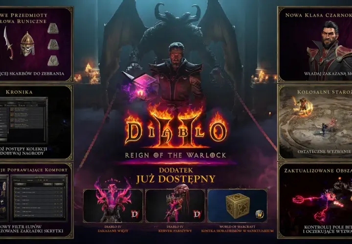 Diablo 3 dodatki: nowe przedmioty, czarnoksiężnik, kronika, kolosalni starożytni i aktualizacje poprawiające komfort.