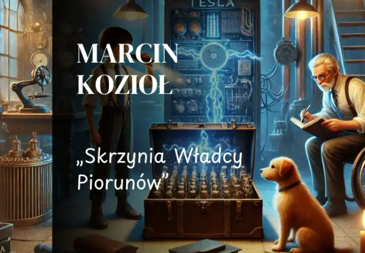 Marcin Kozioł i jego "Skrzynia Władcy Piorunów" w pracowni pełnej tajemnic.