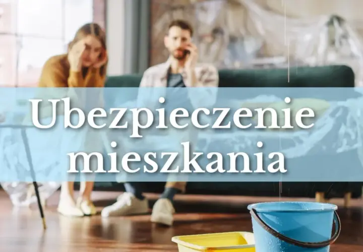Para zmartwiona sytuacją w mieszkaniu, gdzie widać wiaderka i wodę. Sprawdź, jaka jest ubezpieczenie mieszkania cena, by uniknąć takich problemów.