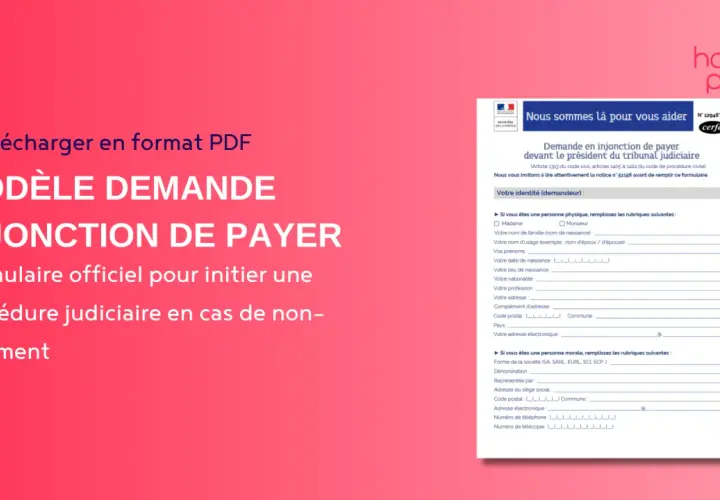 Modèle de demande en injonction de payer pour une procédure judiciaire en cas de non-paiement. Ce formulaire officiel permet d'initier une action en justice.