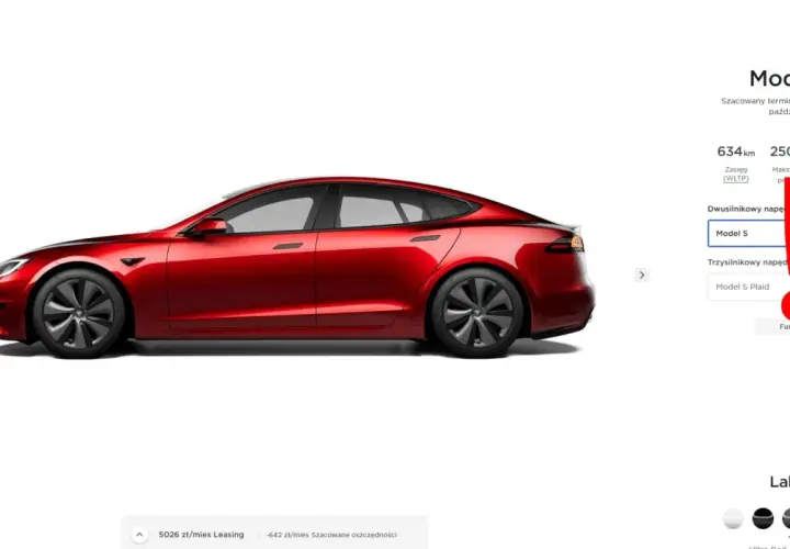 Ile kosztuje Tesla Model S? Cena, TCO, leasing pełna analiza