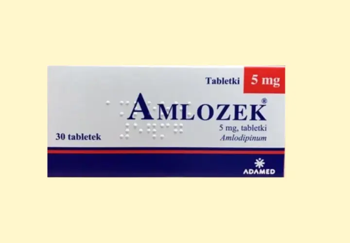 Opakowanie leku Amlotek 5 mg, zawierające 30 tabletek.