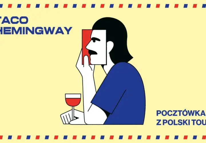 Taco Hemingway w Katowicach. Ilustracja z pocztówki z Polski Tour.