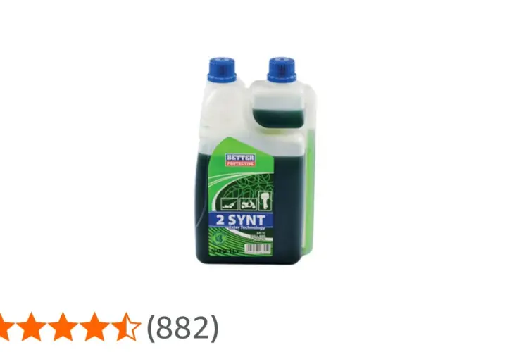 Flacone di miscela al 2 per 5 litri, olio 2 tempi sintetico per motori.