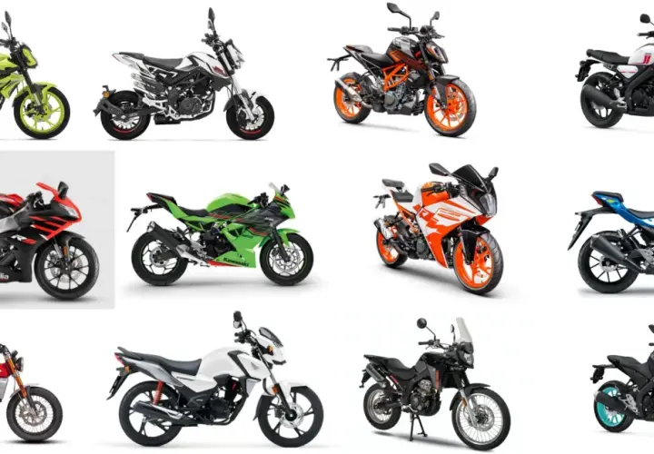 Kolekcja motocykli, idealnych na pierwsze prawo jazdy od 16 lat na motor. Różne modele i kolory, od sportowych po turystyczne.