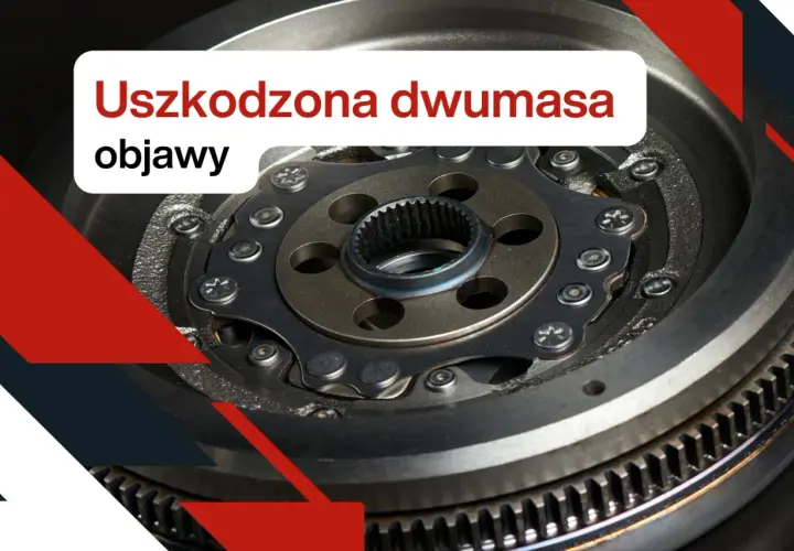 Zbliżenie na uszkodzoną dwumasę w samochodzie benzynowym. Widoczne objawy zużycia, takie jak luzy i nierówności.